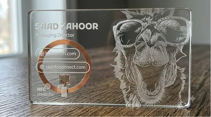 Frosted acrylic NFC card Saudi Arabia