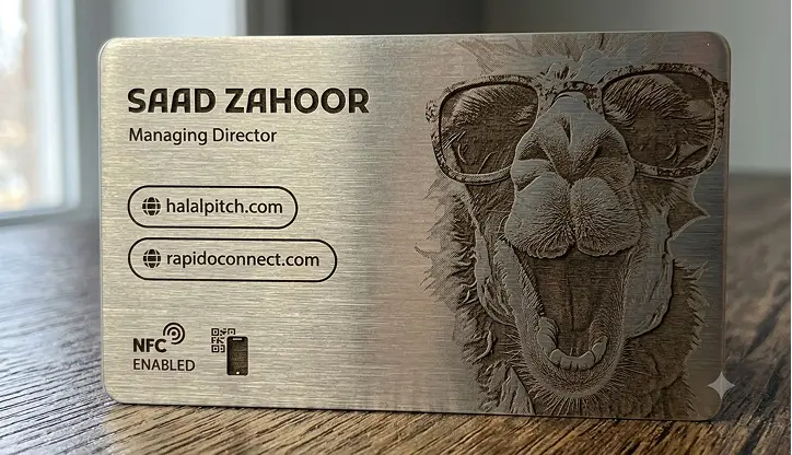 Brushed metal NFC card Saudi Arabia
